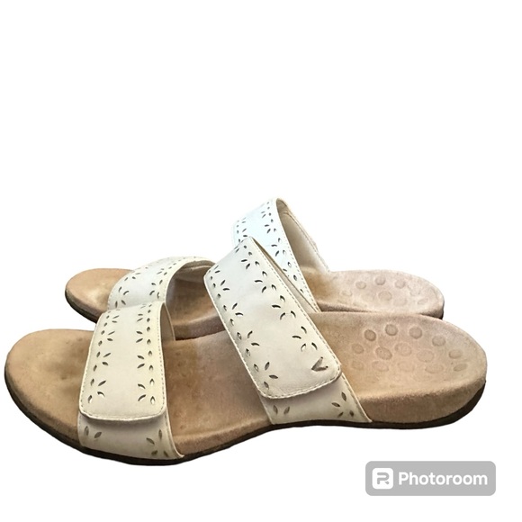 Vionic Randi Sandals White Leather Slip On Orthopedic Size 9.5 - Picture 3 of 6